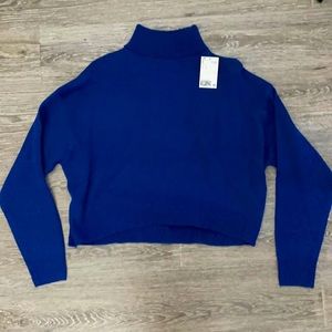 NWT H&M DIVIDED royal blue turtleneck sweater sz S